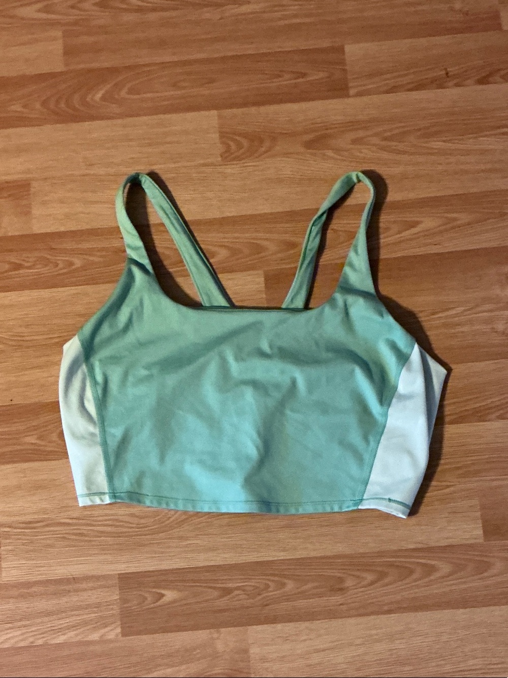 all in motion Mint Green Crop sports bra with White Side Panels